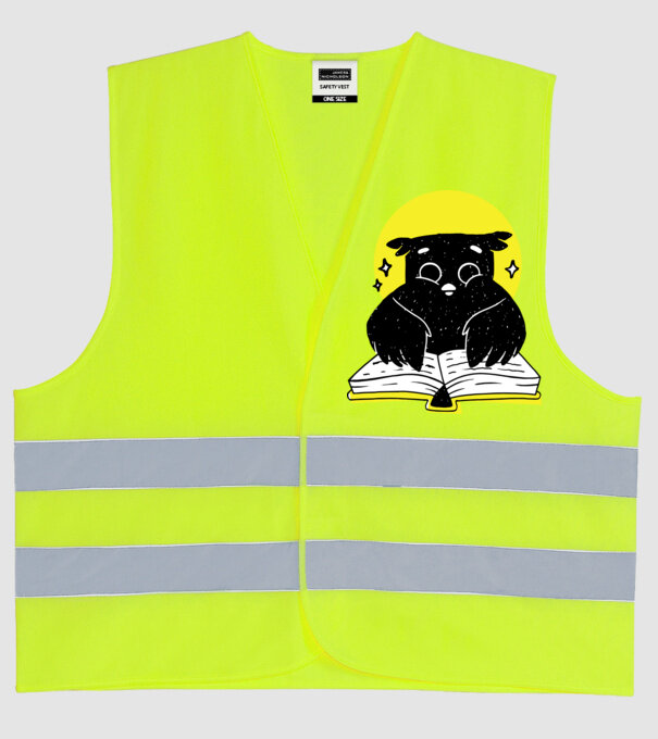 Bufniță de noapte model galben neon pe tricou