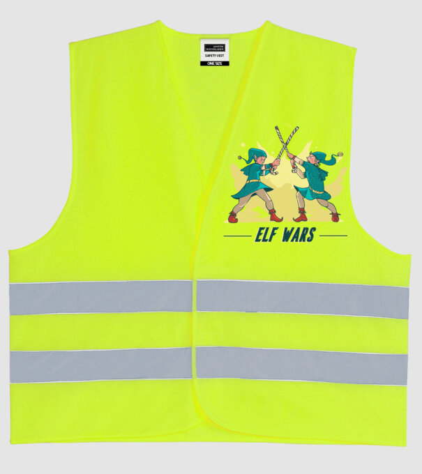 Războiul elfilor model galben neon pe tricou