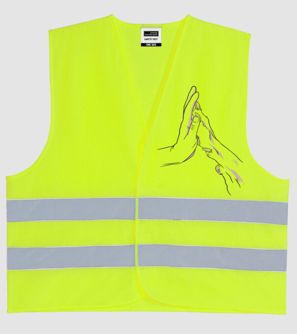 Prietenia câine om model galben neon pe tricou