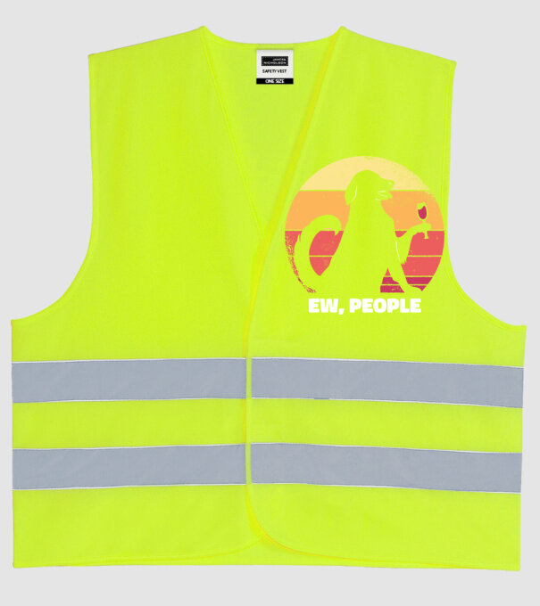 Ew, Oameni - Câine model galben neon pe tricou