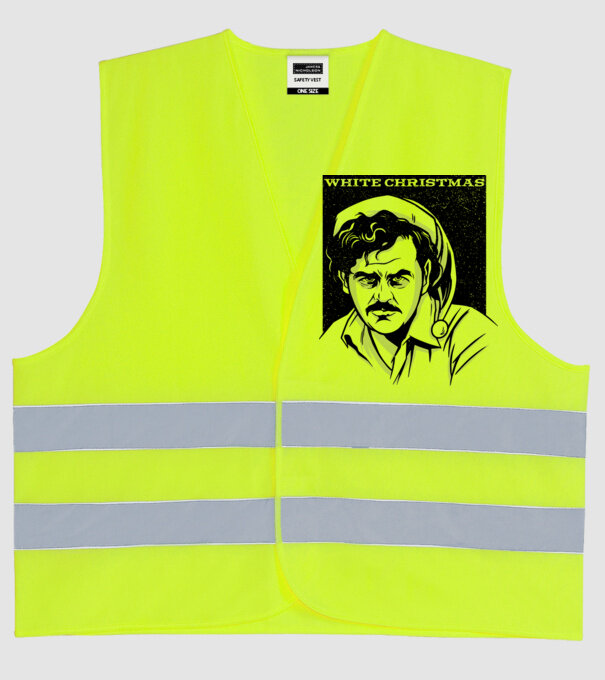 Crăciun alb cu Pablo model galben neon pe tricou