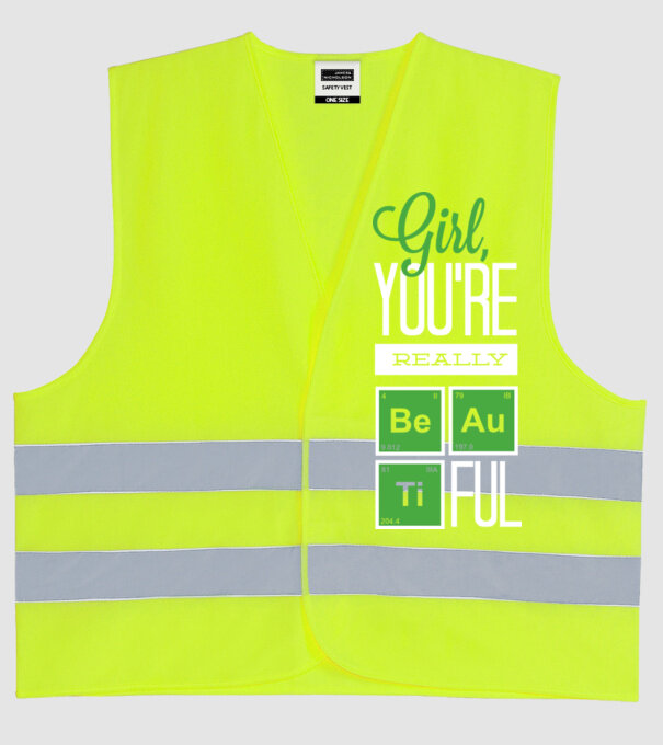 Girl you are really beautiful model galben neon pe tricou
