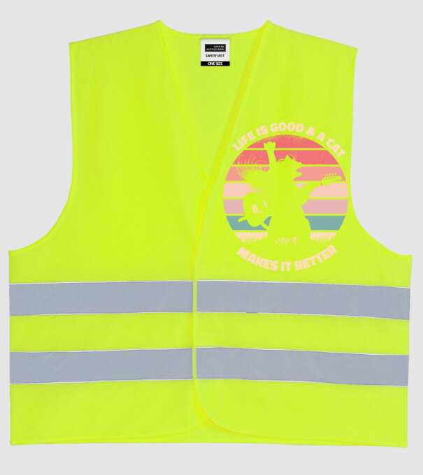 Pisică Chitaristă model galben neon pe tricou
