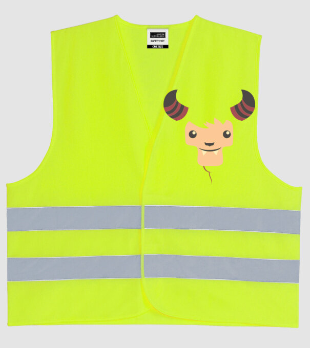 Goat Halloween model galben neon pe tricou