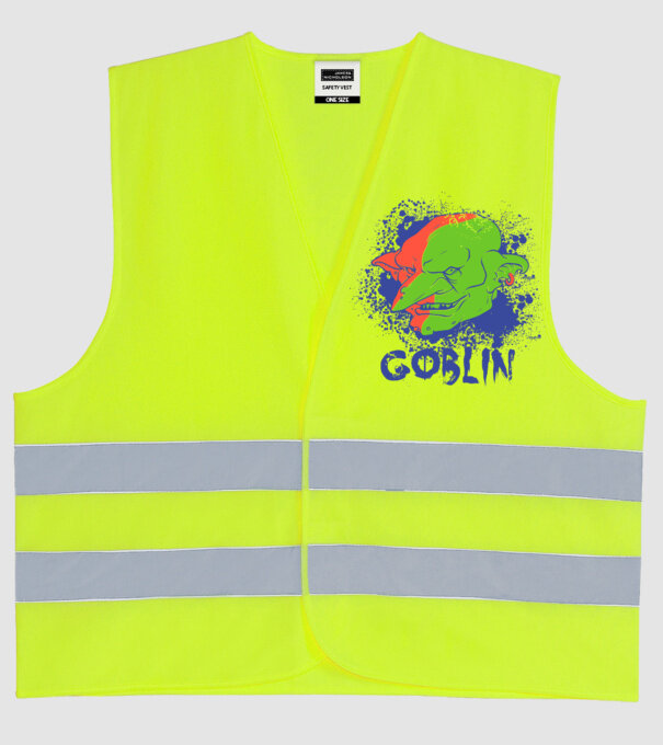 Goblin model galben neon pe tricou