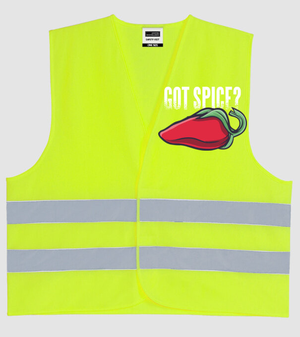 Got Spice ardei model galben neon pe tricou