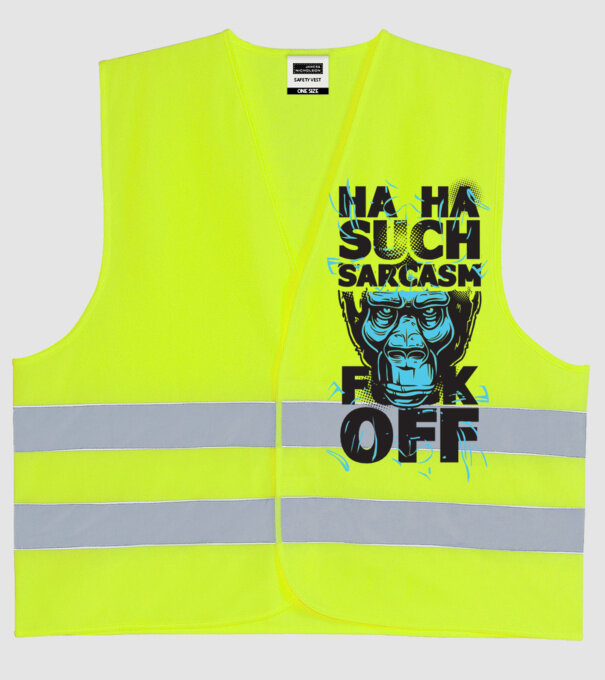 Haha, Such Sarcasm model galben neon pe tricou