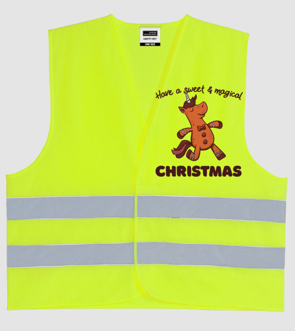 Have a sweet and magical Christmas model galben neon pe tricou