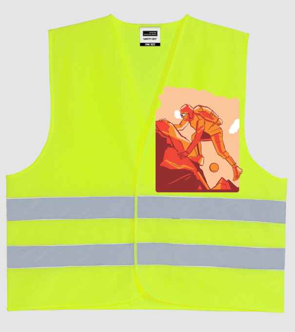 Alpinism model galben neon pe tricou
