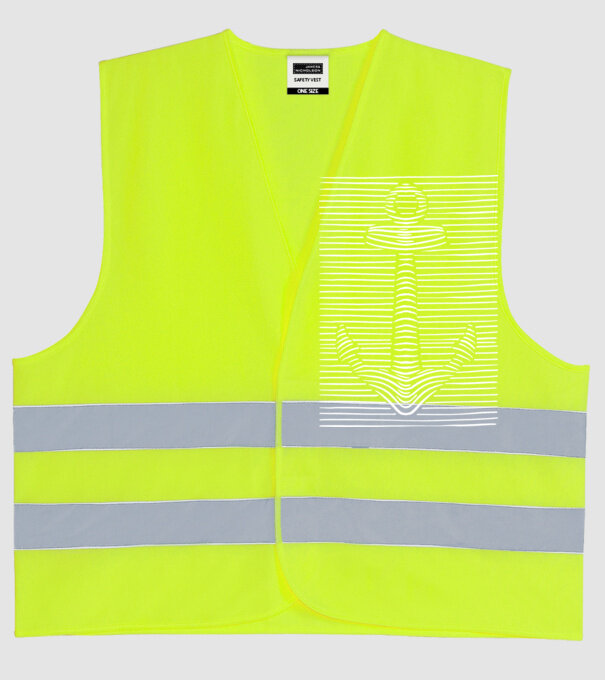 Linii Ancoră model galben neon pe tricou