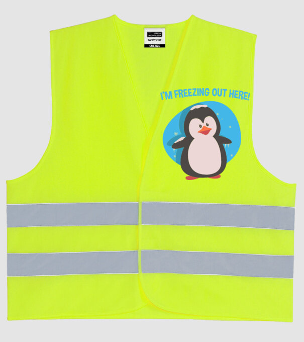 'I''m freezing out here' model galben neon pe tricou