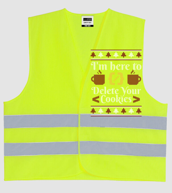 'I''m here to delete your cookies' model galben neon pe tricou