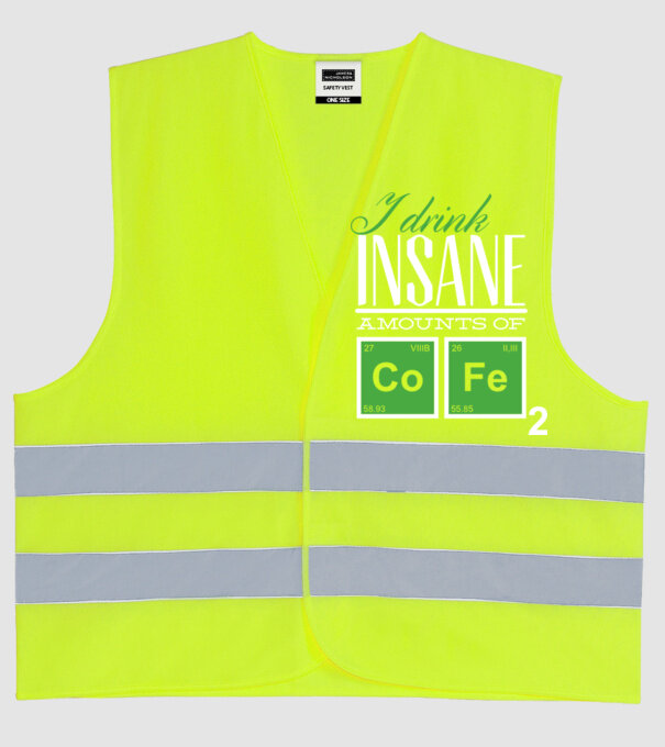 i drink insane amount of coffee model galben neon pe tricou