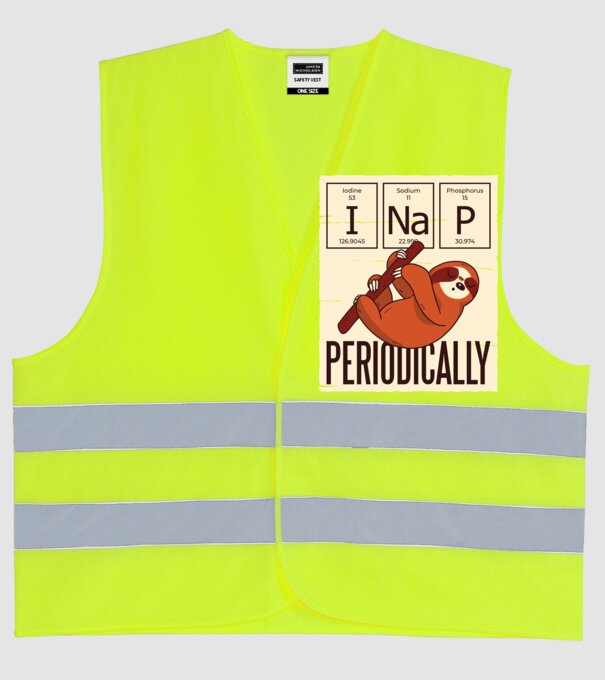 I NaP Periodic tricou leneș model galben neon pe tricou