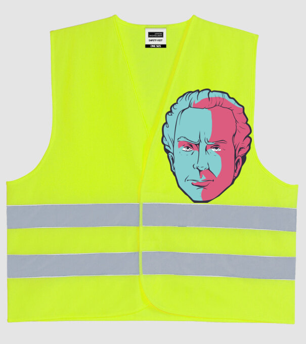 Immanuel Kant model galben neon pe tricou