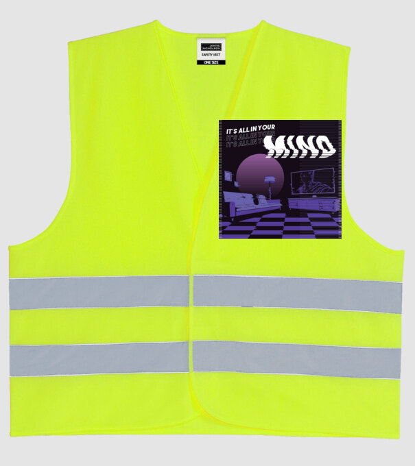 'It''s all in your mind' model galben neon pe tricou