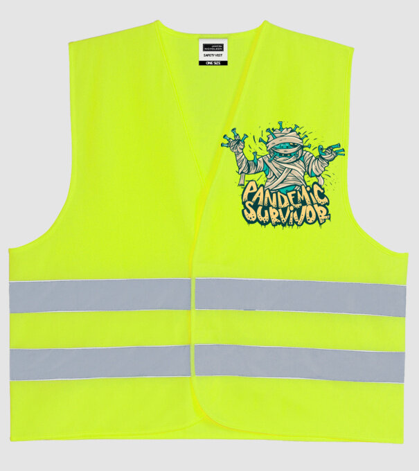 Supraviețuitorul epidemiei model galben neon pe tricou
