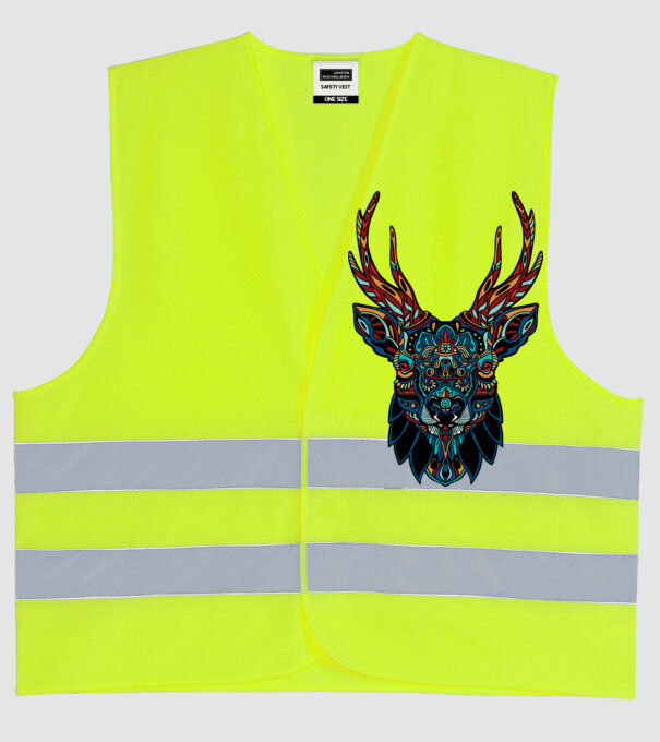 Elan model galben neon pe tricou