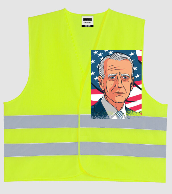 Joe Biden USA model galben neon pe tricou