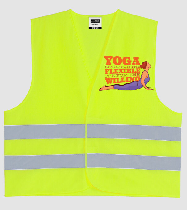yoga perseverență model galben neon pe tricou