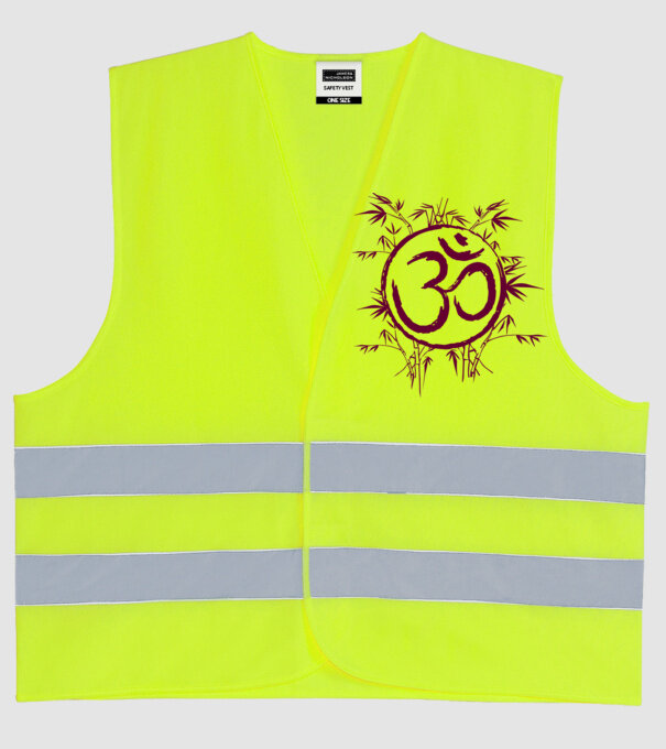 Simbol Yoga model galben neon pe tricou