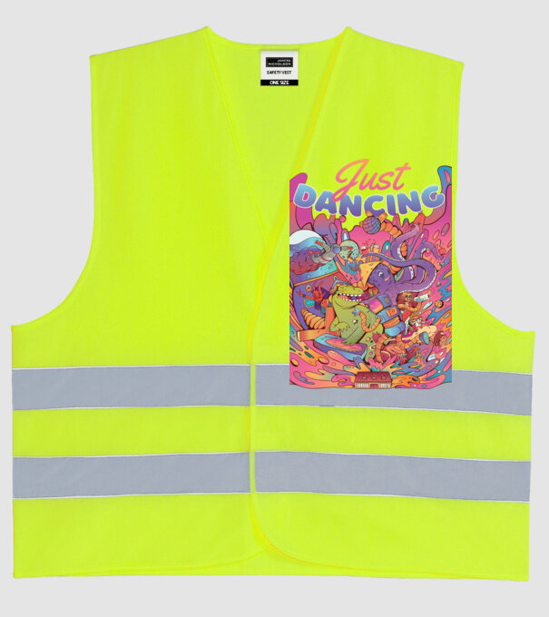 Just Dancing Fulgi de cereale model galben neon pe tricou
