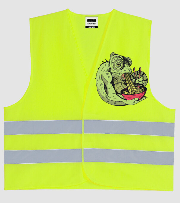 Cameleon cu paste model galben neon pe tricou