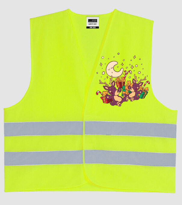 Cadouri de Crăciun model galben neon pe tricou