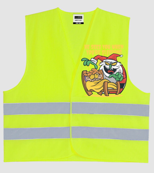 Elf de Crăciun model galben neon pe tricou