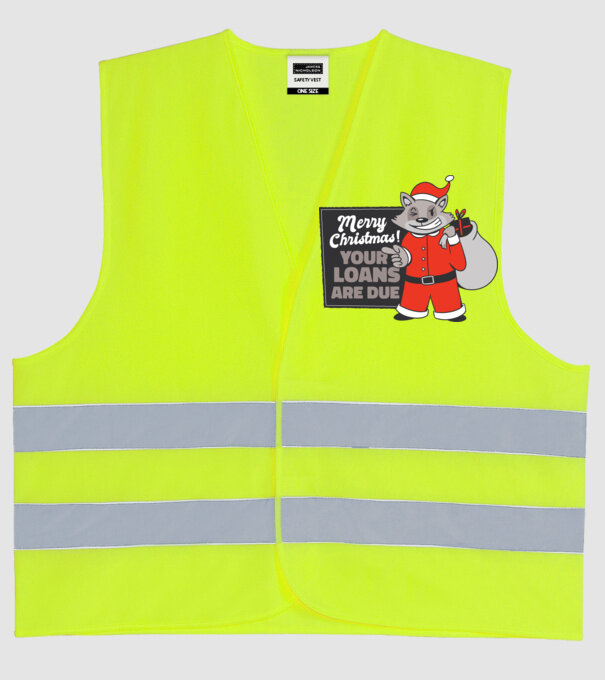 Raton de Crăciun model galben neon pe tricou