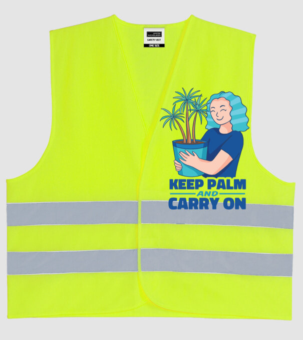 Keep Calm and Carry On model galben neon pe tricou