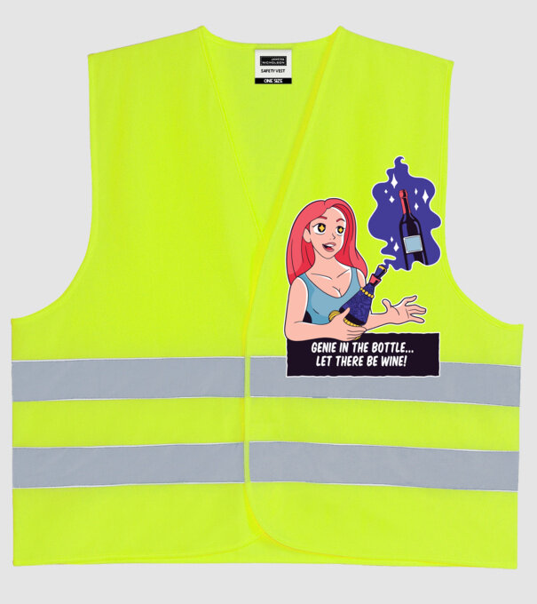 Dorința mea, să fie vin model galben neon pe tricou