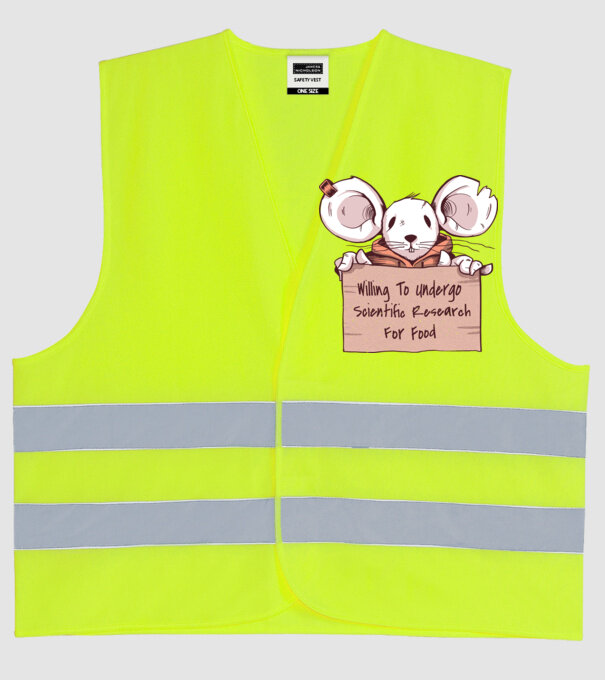 Șoarece Cerșetor model galben neon pe tricou