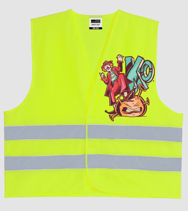 Coronavirus KO model galben neon pe tricou