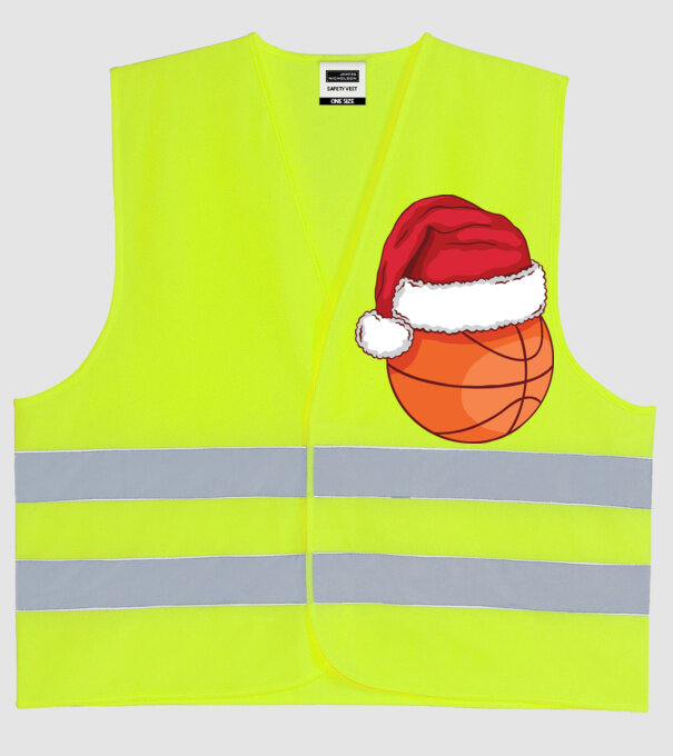 Crăciun Baschet model galben neon pe tricou
