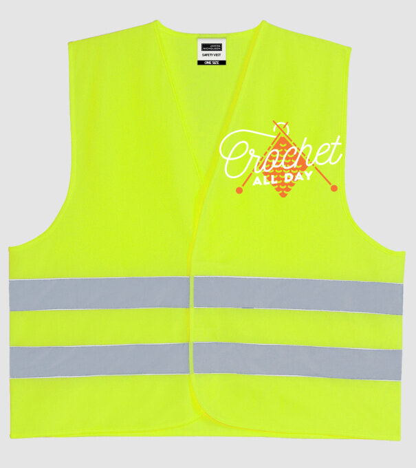 Tricotat pe tot parcursul zilei model galben neon pe tricou