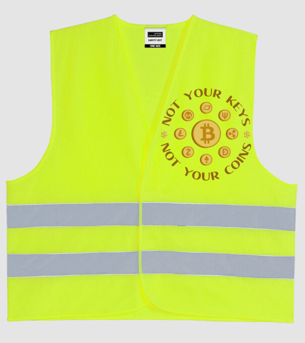 Criptomonede model galben neon pe tricou