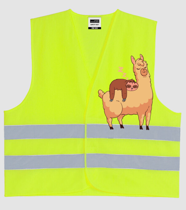 Leneș dormind pe Lama tricou amuzant model galben neon pe tricou