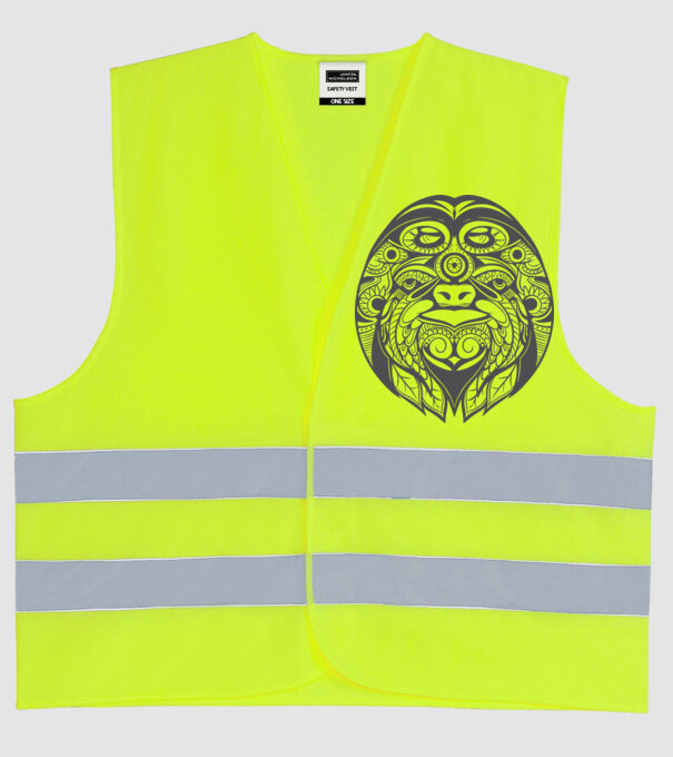 Motiv Leneș model galben neon pe tricou