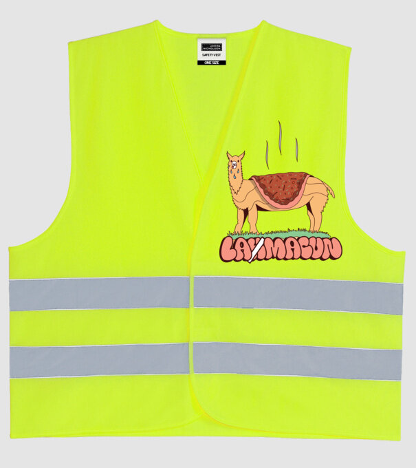Lamacun Lama model galben neon pe tricou