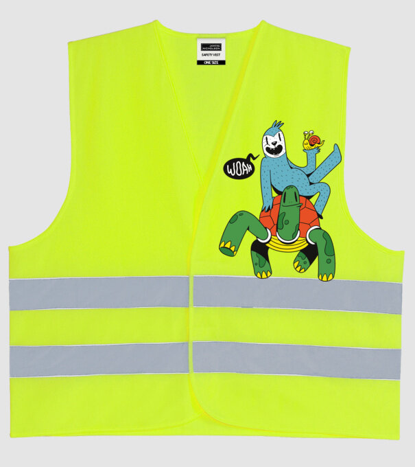 Animale lente model galben neon pe tricou