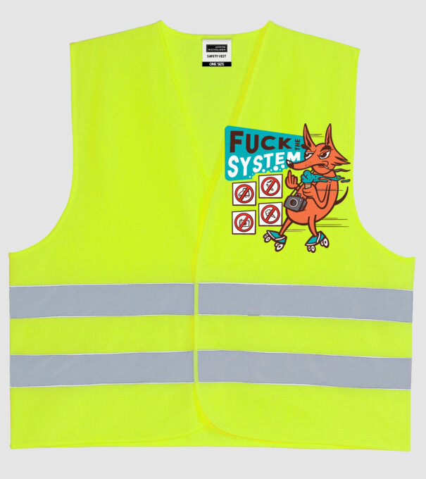 Câine Rebel model galben neon pe tricou