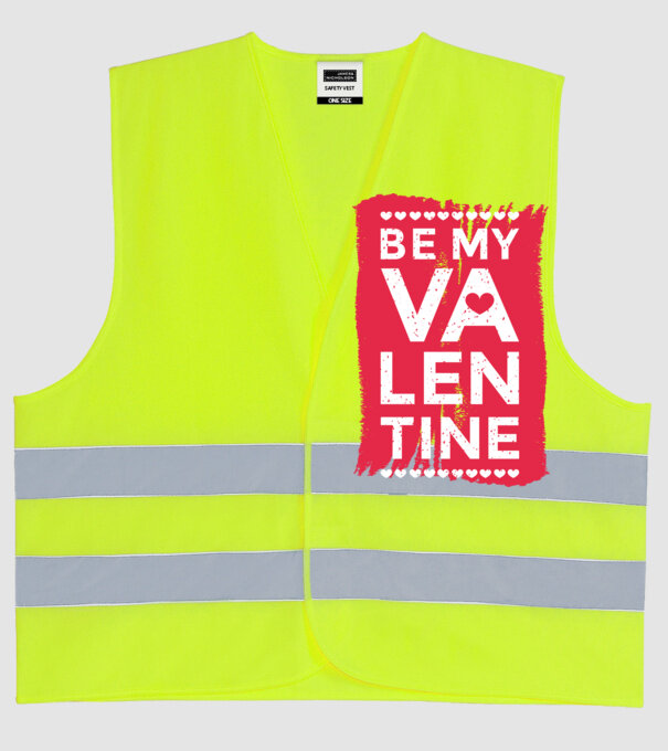 'Fii dragostea mea Tricou drăguț pentru Valentine''s Day' model galben neon pe tricou