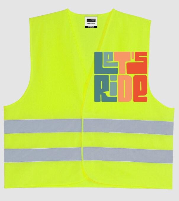 'Let''s Ride - Snowboard' model galben neon pe tricou