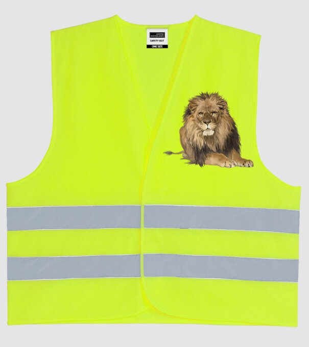 lion king model galben neon pe tricou