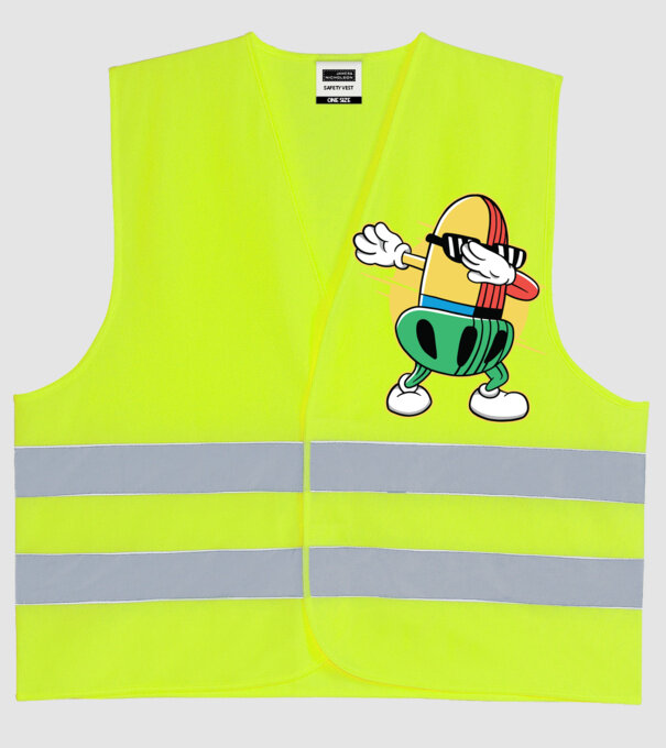 Ghindă DAB cărți de joc maghiare model galben neon pe tricou
