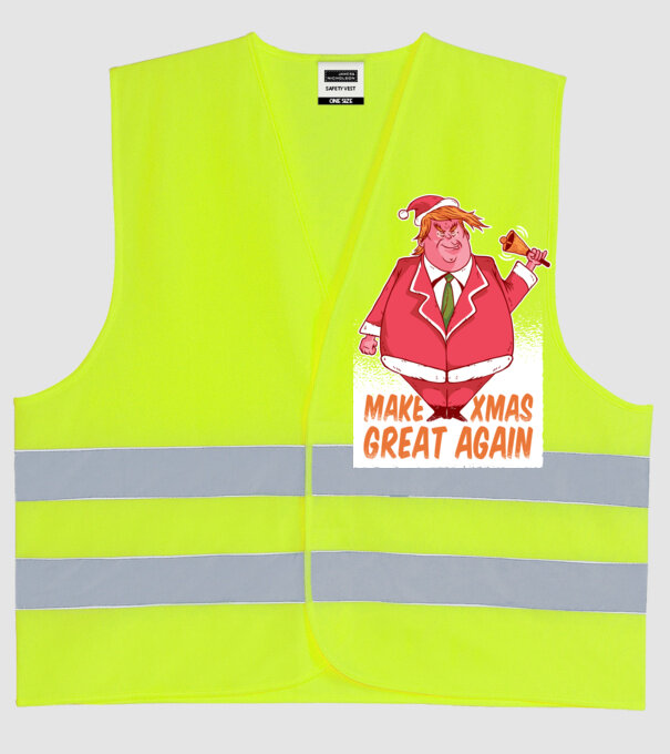 Make Xmas Great again Trump tricou amuzant Crăciun model galben neon pe tricou