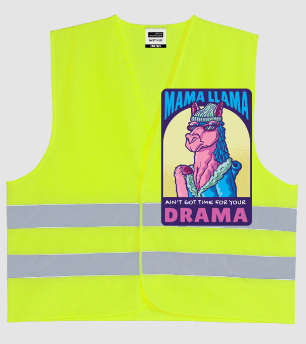 Mama Lama model galben neon pe tricou