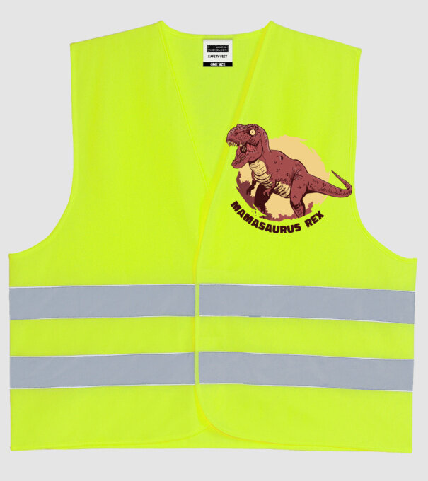 mamasaurus rex model galben neon pe tricou