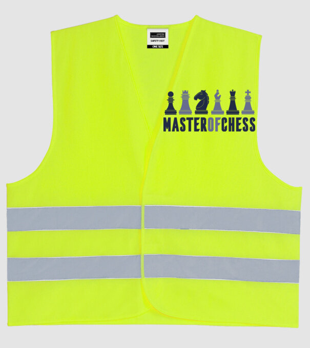 Master of Chess model galben neon pe tricou